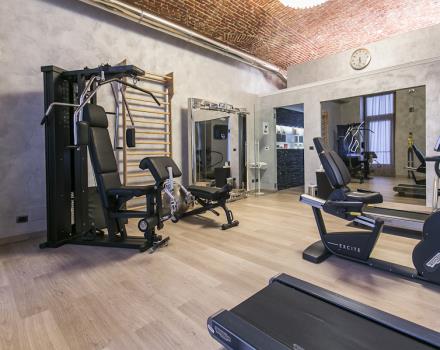 Attrezzatura Technogym della SPA H14 del BW Plus Hotel Genova a Torino