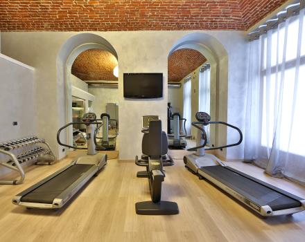 Attrezzatura Technogym della SPA H14 del BW Plus Hotel Genova a Torino